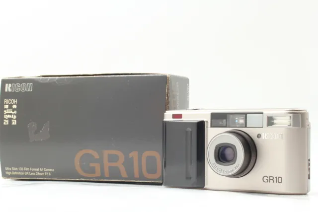 [Near MINT in Box] Ricoh GR10 Silver Point & Shoot 35mm Film Camera From JAPAN
