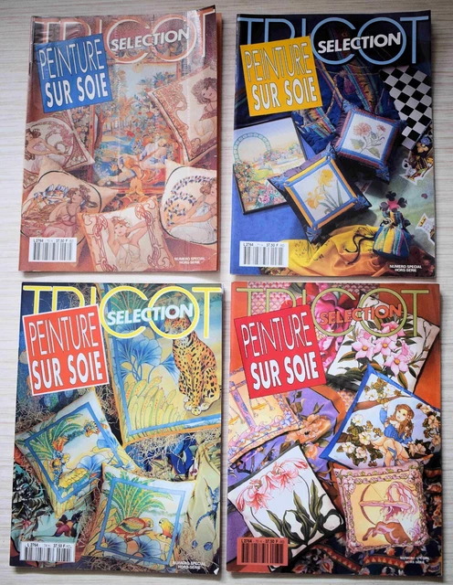 Peinture sur Soie, lot de 4 numéros