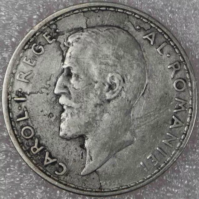 Moneda de plata Carol I de Rumania 2 Lei 1914 [203]