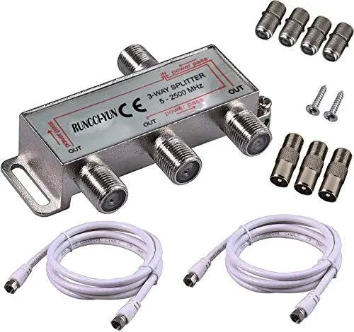 RUNCCI-YUN 10pcs Adaptateur D'antenne Coaxial,TV Connecteur Pr