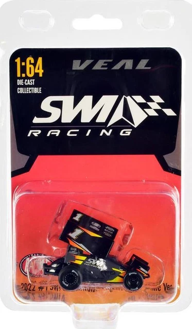Winged Sprint Car #1 Jamie Veal SWI Engineering Racing Team 1/64 Diecast Car