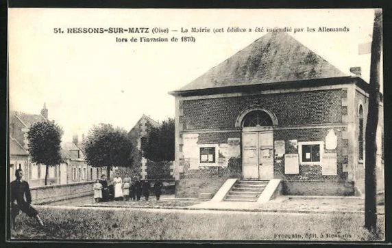 CPA Ressons-sur-Matz, La Mairie, Motiv vom Hôtel de Ville