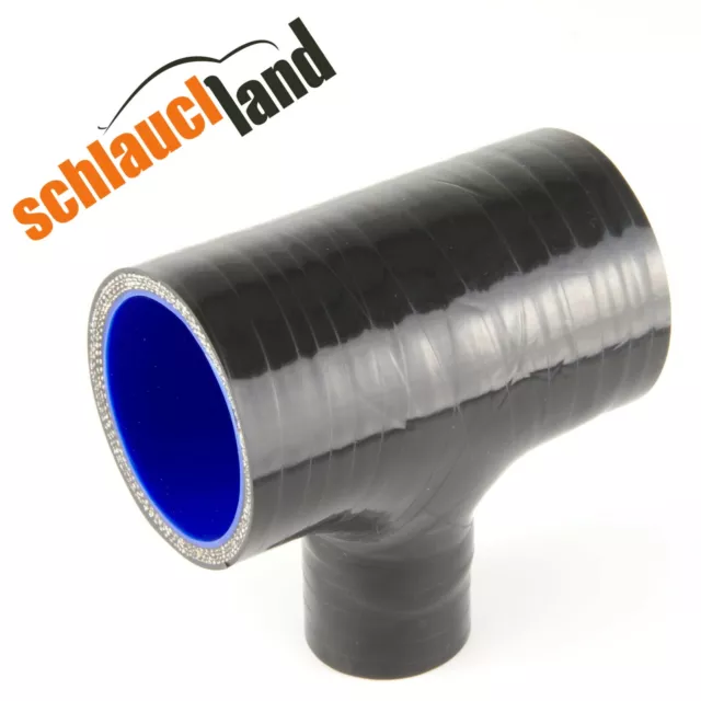 T-Stück Silikonschlauch ID 80mm schwarz*** Ladeluftschlauch Verbinder LLK Turbo 3