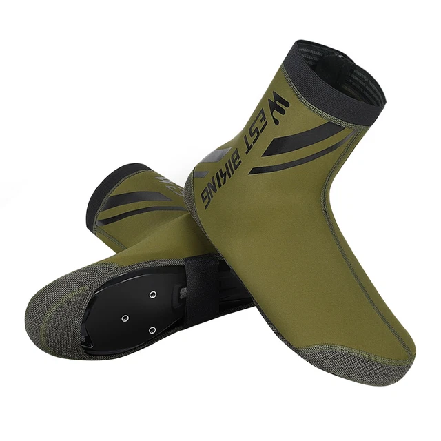 1Pair Riding Shoe Cover Convenient Perfect Fitting Army Green Bicycle Shoe Cover