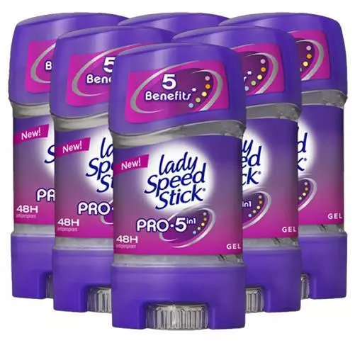 Lady Speed Stick Pro 5-In-1 Gel Déodorant Antitranspirant Frais Parfumé Lot De 6