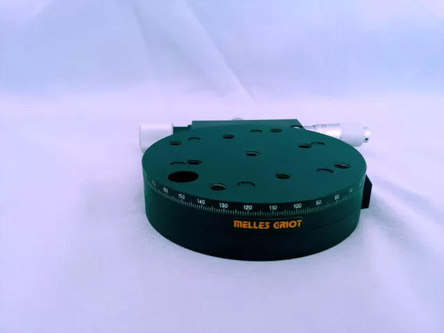 Melles Griot 90mm Precision Gear-Driven Rotation Stage with Micrometer