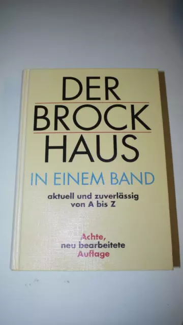 Der Brockhaus in erinem Band von A bis Z Achte Auflage Lexikon