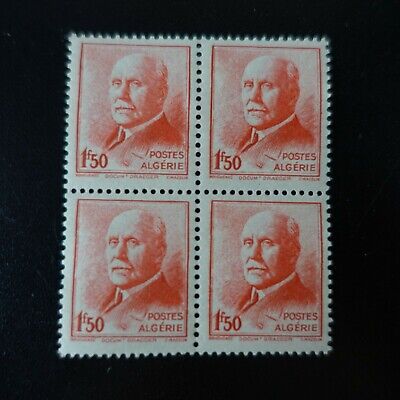 FRANCE COLONIE ALGÉRIE N°196 BLOC DE 4 NEUF ** LUXE MNH 