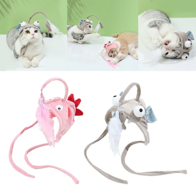Jouet en plumes de chat mignon  interactive pour chaton montée sur