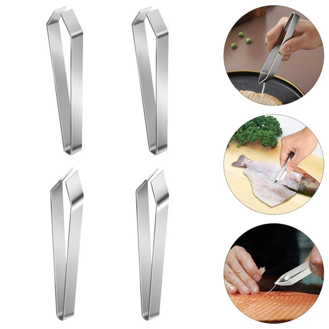 6 Pcs Knochen Pinzette Fischgrätenclip Aus Edelstahl Sushi-Set Zange Zange