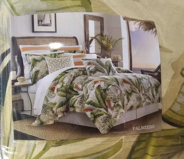 Tommy Bahama® Palmiers King 3PC Duvet Set Tropical Leaf Green, NIP