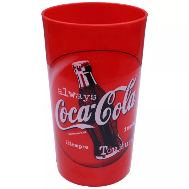 Vintage always Coca Cola Mehrweg-Plastik-Becher, rot 0,3l | Retro 1997 Sammeln