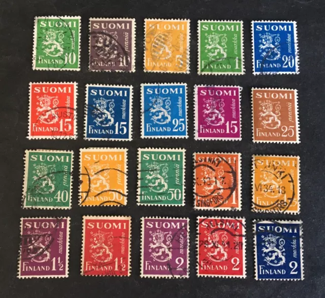 Finland Suomi 1930-1952 - 20 used stamps