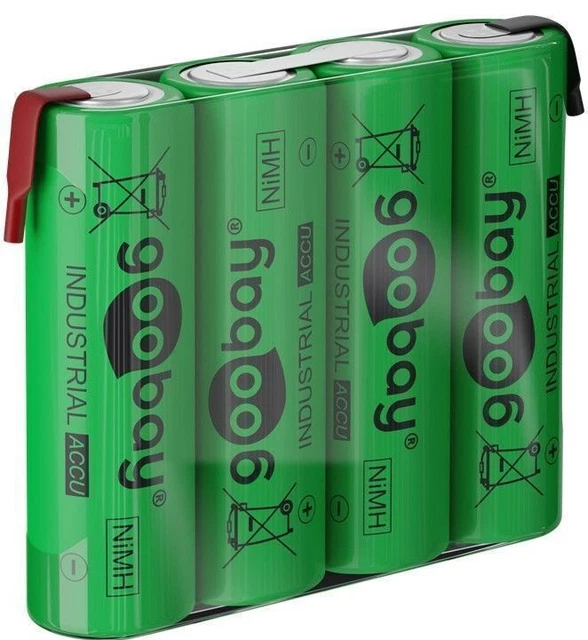 10x 4x AA (Lindo) - 2100 mAh; 4x AA (Mignon) - 2100 mAh, verde - bandera de soldadura (Z), N