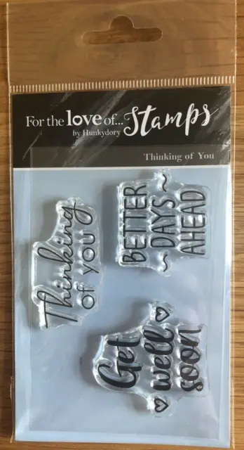 Hunkydory For the Love of Stamps - Thinking of You (3 Sentiment Stamps)