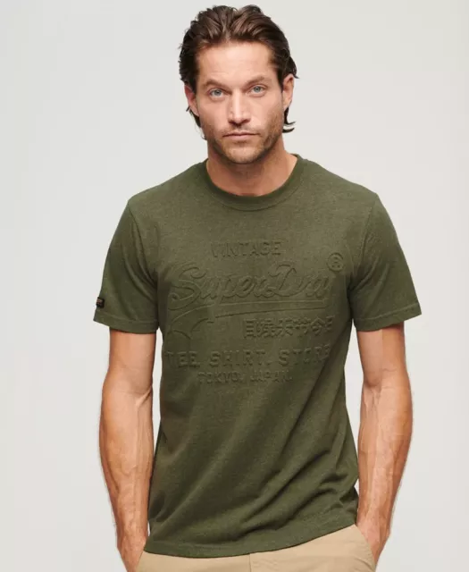 Superdry Mens Embossed Vintage Logo T-Shirt