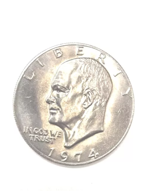 1974 Eisenhower  Silver Dollar US Mint Coin AU Ike!