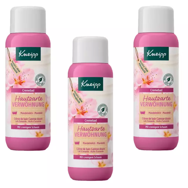 3x 400ml Kneipp Cremebad Peau Sensible Chouchouter Lait D'Amande'Amande Baden