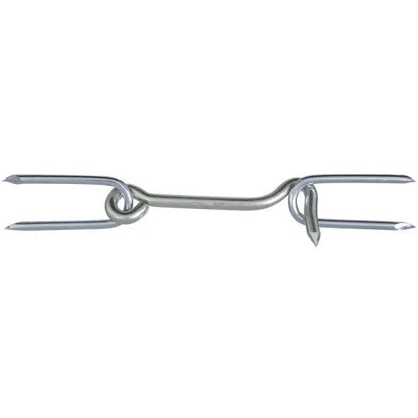 30 Pk Steel Zinc Plated 4" Heavy Gate Hook With Staple N122168