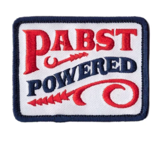 Pabst Powered PBR Hipster Beer Patch Iron on