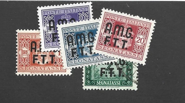 Trieste Zone A Scott J1, J3-5 Unused, J2 used
