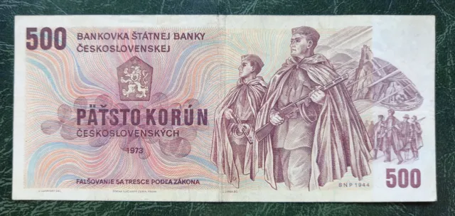 CZECHOSLOVAKIA 500 Korun 1973