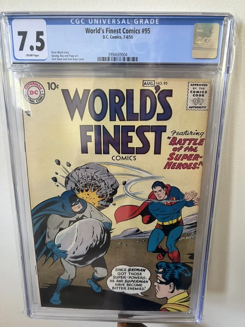 Worlds Finest 95- CGC 7.5, Classic Batman/Superman Cover!
