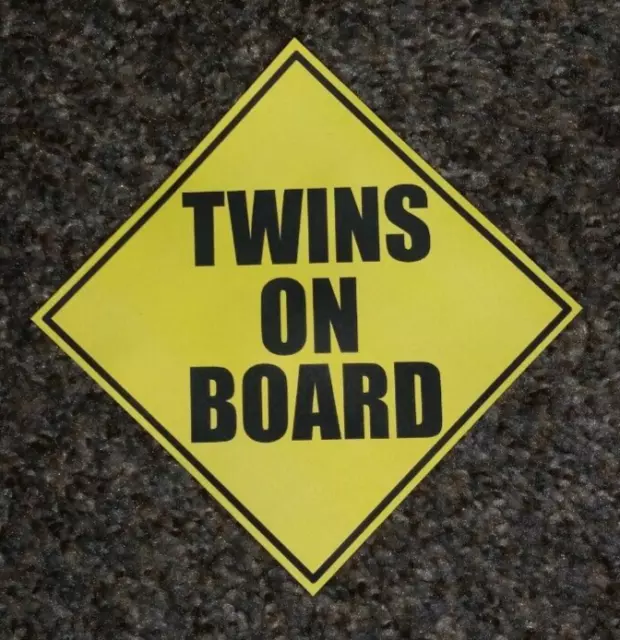 TWINS ON BOARD Sticker Decal Vinyl *MADE and SHIPPED IN USA*WATERPROOF UV RESIST