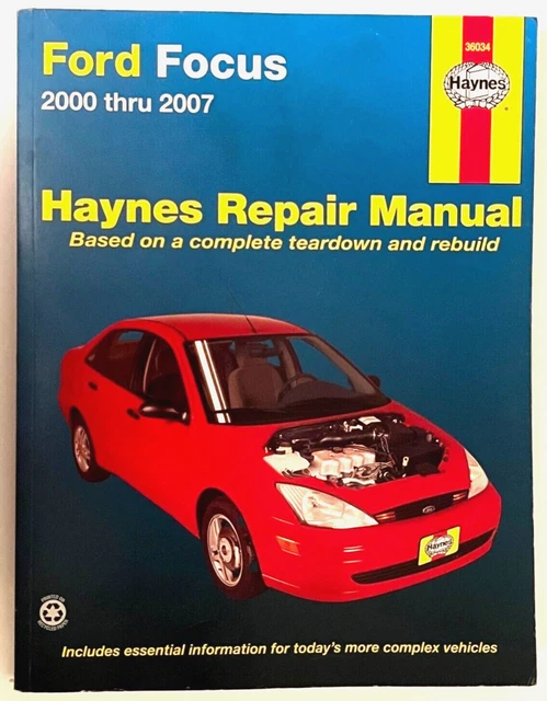 Haynes 36034 Ford Focus 2000-2007 Tune-up Shop Service Repair Manual
