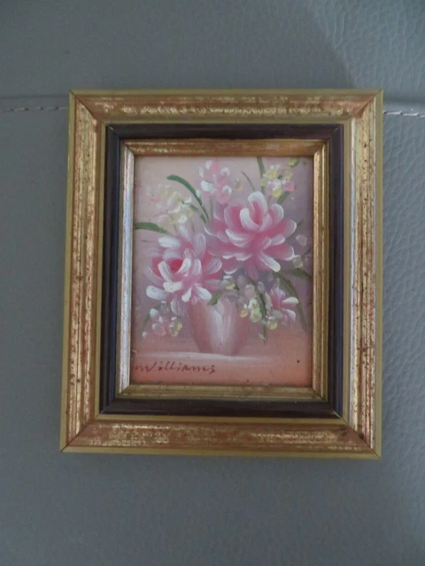 Vase Ancien En Aluminium Repoussé Signé Esté Aludart - Hauteur 13,5 Cm, Motif Fleur Rose
