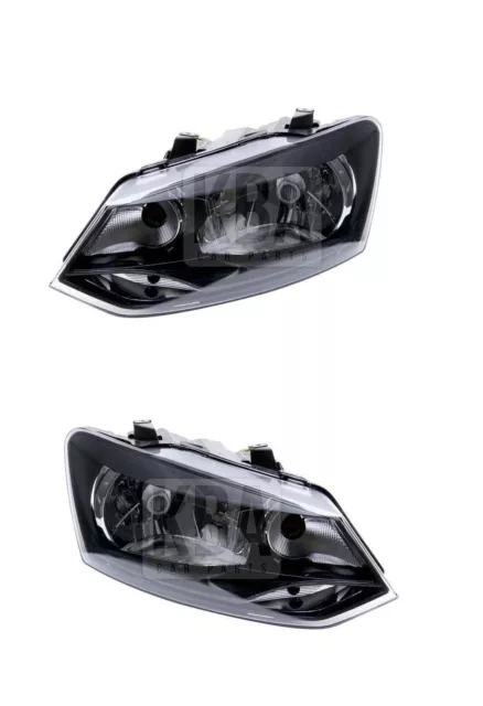 VW Polo 2009-2014 Front Headlight Single Reflector Left & Right Both Side Set