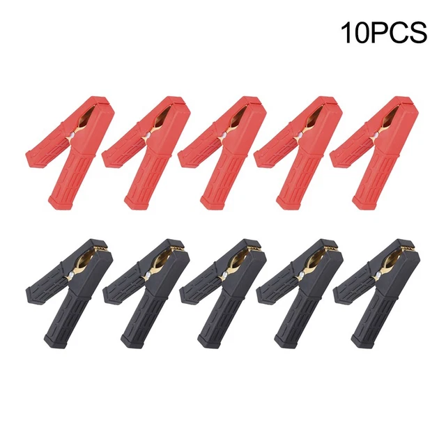 Clip di ricarica rosso e nero 100 A set morsetti cavo batteria rame puro 10 pz
