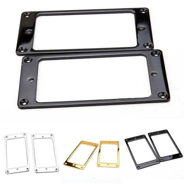 Couvercles De Micro Humbucker Pour Guitare LP – Métal, Design 12 Trous Vintage – Espacement 50 Mm (Manche) / 52 Mm (Chevalet)