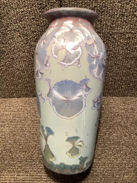 Jon Price Porcelain Vase 9" Crystalline Glazed Signed E2443