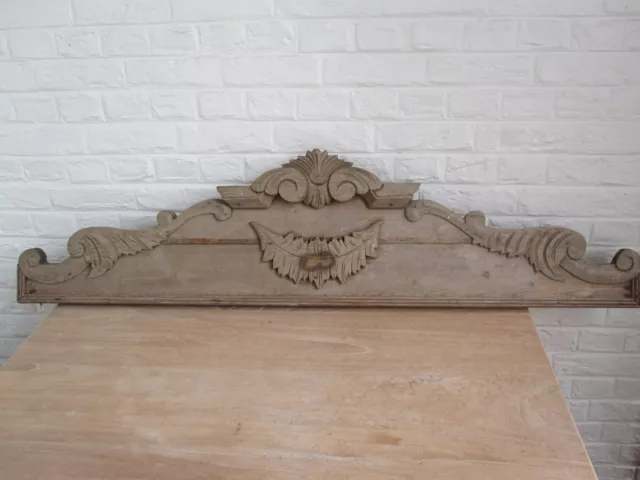 Antiques  Handcarved Wooden Pediment    French 19Th Century