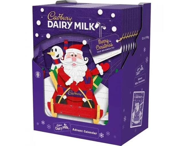 CADBURY DAIRY MILK Advent Calendar Chocolate 90g Christmas Bulk Buy