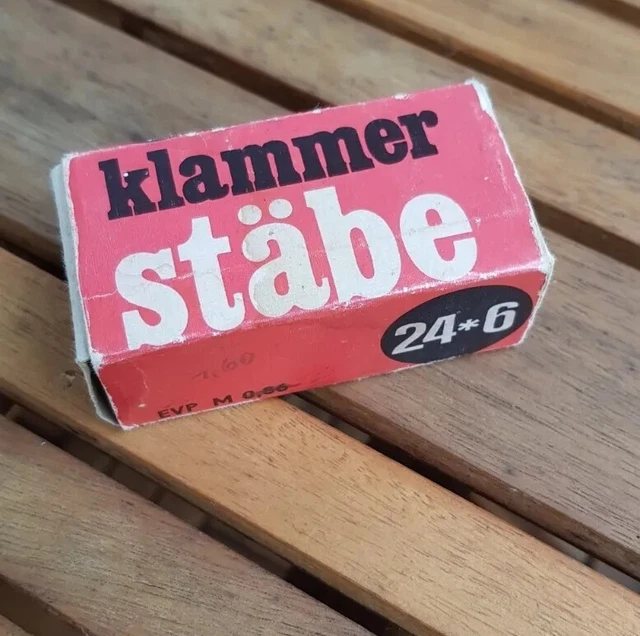 VEB WERKZEUGE LEIPZIG 24x6 Heftklammern Klammerstäbe Klammern Krampen OVP DDR