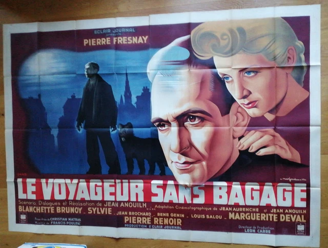 VOYAGEUR SANS BAGAGE pierre fresnay affiche cinema originale 240x160 '43