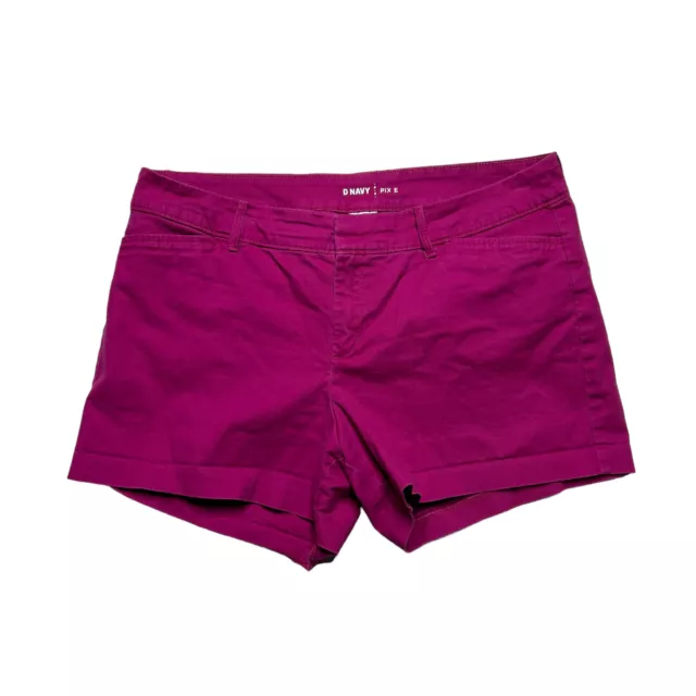 Old Navy Pixie Chino Shorts Womens Size 10 Fuchsia Mid Rise Twill