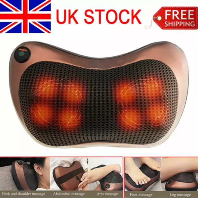 Electric Massage Pillow Shiatsu Neck Back Full Body Lumbar Cushion Home Car 2