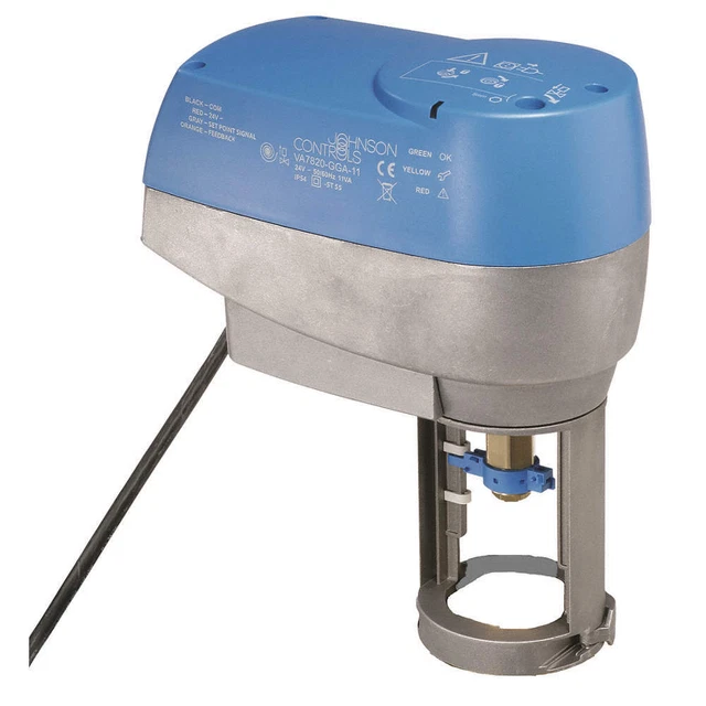 JOHNSON CONTROLS VA7820-HGA-2 Elec Act,180 in.-lb.,24VAC