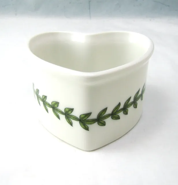 Portmeirion BOTANIC GARDEN Heart Shape Pansy Ramekin Dish(es) NEW w sticker 2