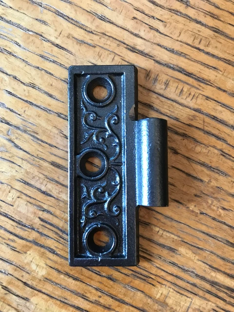 Antique Cast Iron Door Hinge, Left Half Only - 3" x 2½"