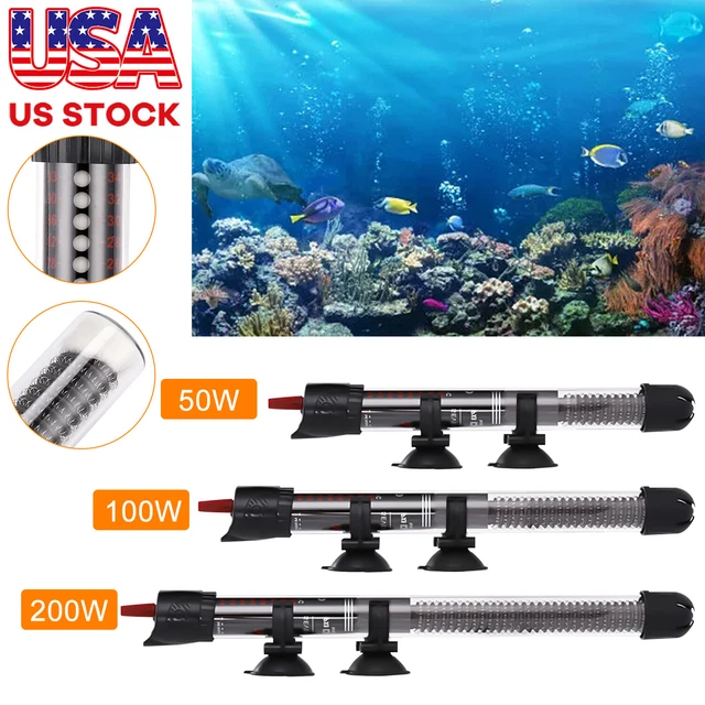 Aquaneat Aquarium Heater 25-200W Anti-Explosion for Tropical Fish Tank 16-53 gal
