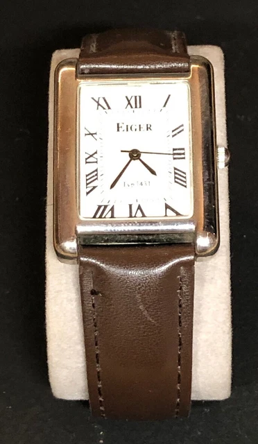 Montre Homme Vintage Lip - Cadran Marron, Bracelet Cuir - Mouvement Quartz - À Remettre En Route