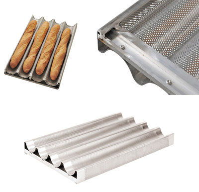 Teglia Baguette Antiaderente Silicone Teglia Baguette Grigio Scuro, 3 Slot Stampo Pane Baguette Teglia Baguette Forno per Pane Grissino Pane Francese Delizioso Stampo Baguette 