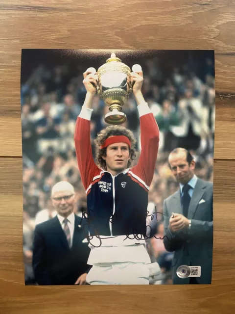 John McEnroe Signed Autographed 8x10 Photo COA Beckett BAS #BJ041688
