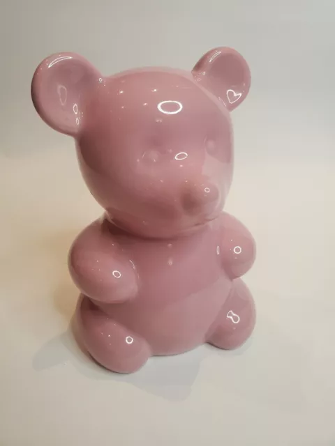 Pink Bear Gummy Bear Piggy Bank Money Bank - Vintage Cute