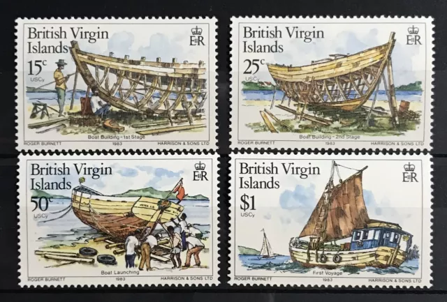 British Virgin Islands - 1983 Traditional Boat Building Set Nhm Sg 508-11