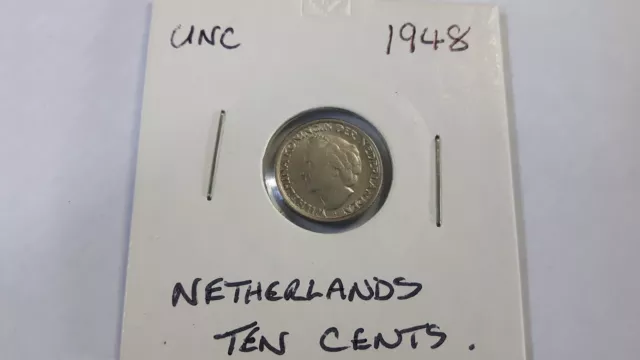 @@@ A Superb Unc 1948 Netherlands Ten Cents @@@